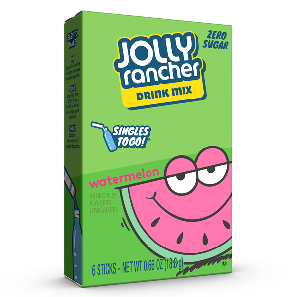 Beverages JOLLY RANCHER Singles to Go, Watermelon Drink Mix hero