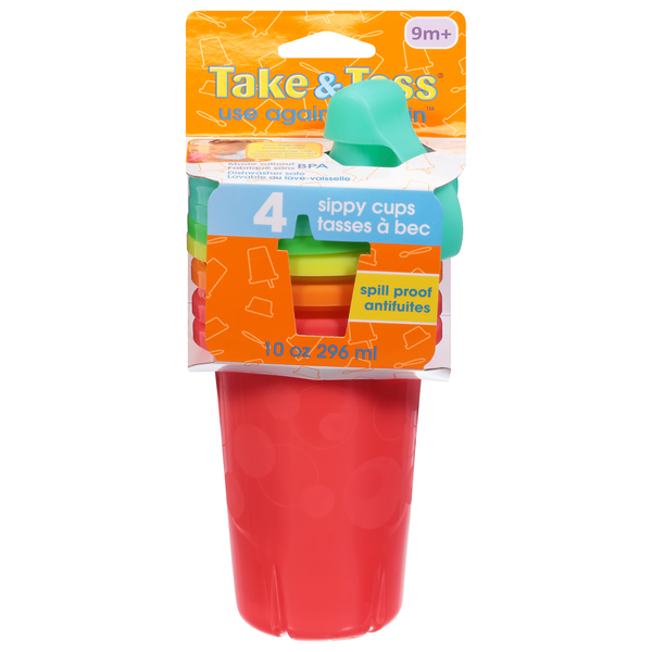 Baby Accessories Take & Toss Sippy Cups, Use Again and Again, 9 Months+ hero