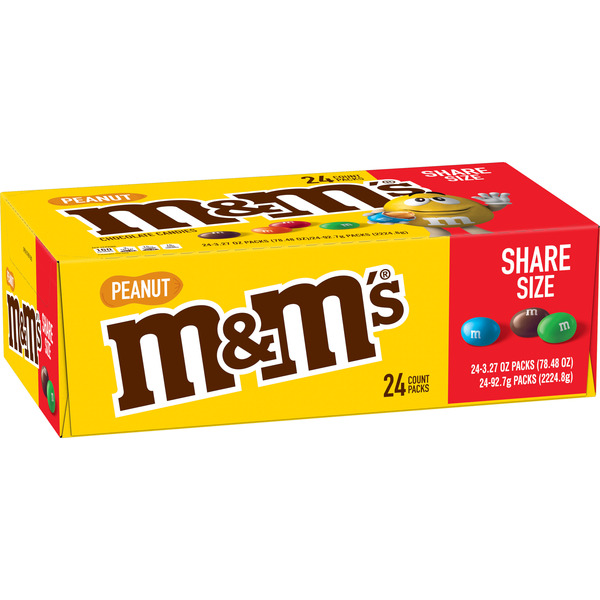 Candy & Chocolate M&M's Peanut Milk Chocolate Share Size Bulk Candy hero