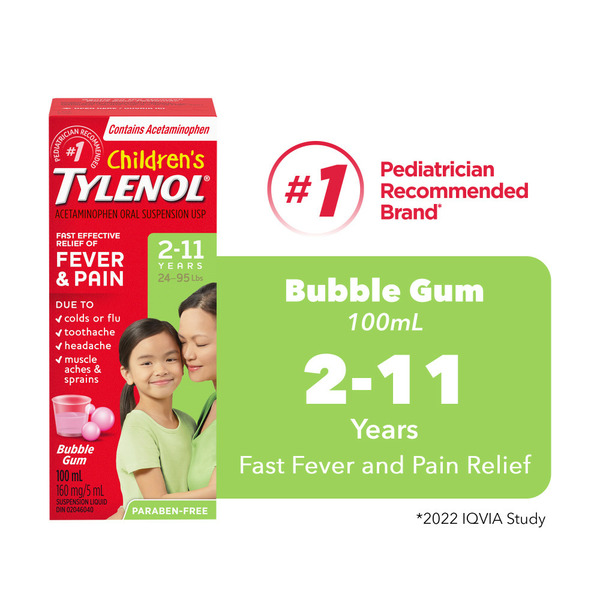 Children's Health Care Children's TYLENOL Children's Fever & Pain Liquid Oral Suspension 160 Mg/5 Ml hero