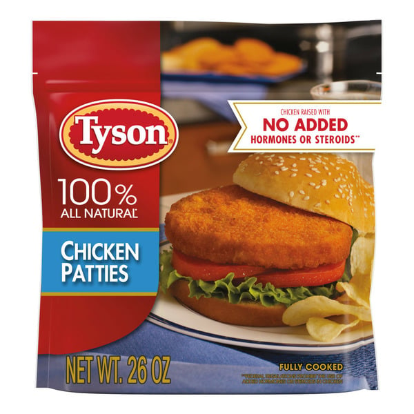 Frozen Meat & Chicken Tyson Fully Cooked Chicken Patties, Frozen hero