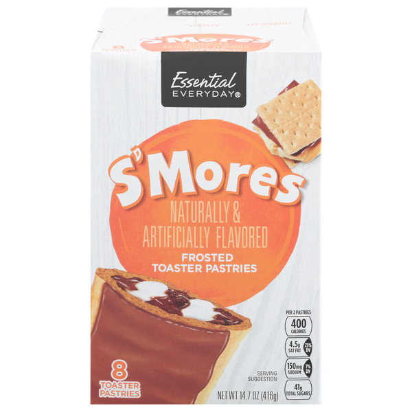 Refrigerated Pudding & Desserts Essential Everyday Frosted Toaster Pastries, S'Mores hero