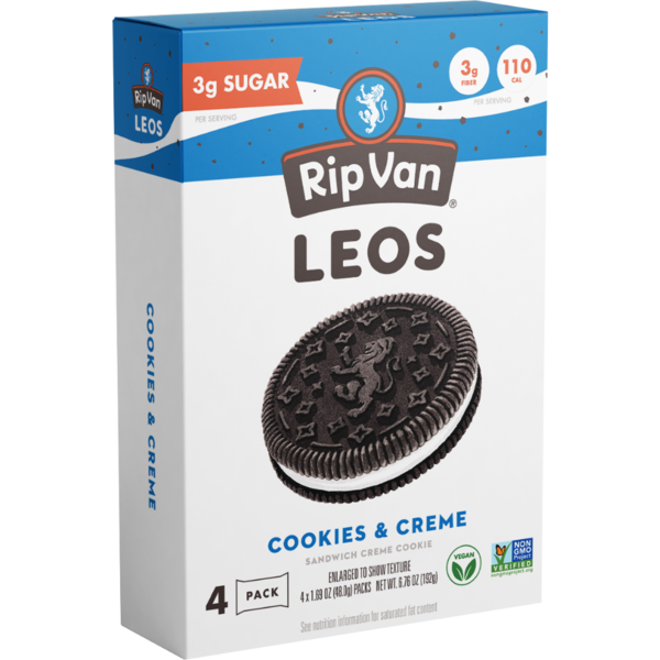 Cookies & Cakes Rip Van Wafels Leos Cookies & Cream Sandwich Cookies hero