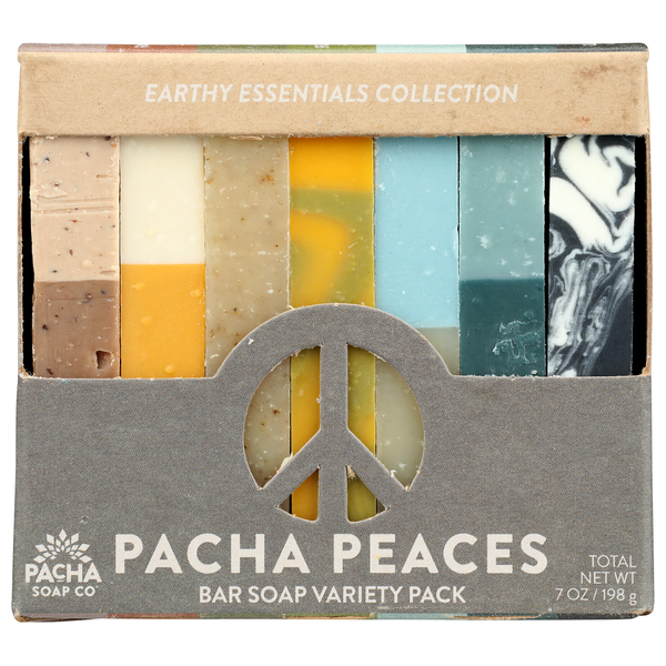 Beauty Pacha Soap Co. Bar Soap, Pacha Peaces Earthy Essentials Collection, 7 Oz, hero