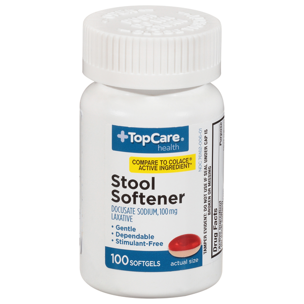 Digestion TopCare Stool Softener, 100 mg, Softgels hero