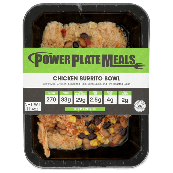 Prepared Meals Power Plate Meals Chicken Burrito Bowl hero