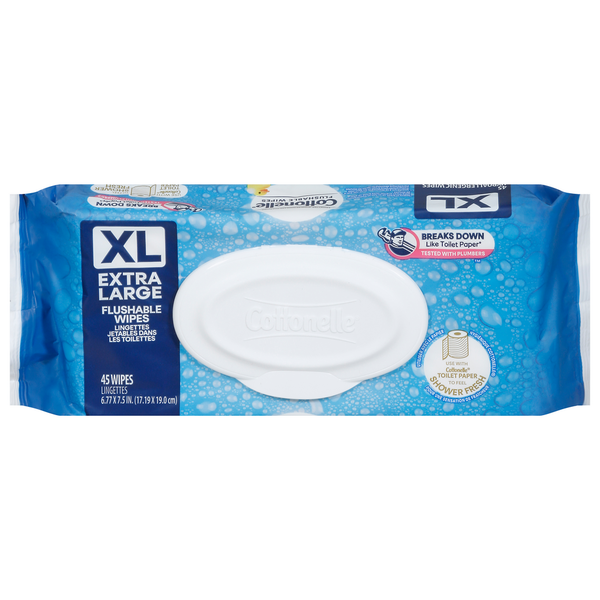 Cleaning Products Cottonelle XL Flushable Wet Wipes hero