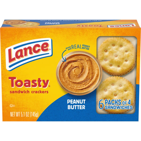 Crackers Lance Toasty Peanut Butter Sandwich Crackers hero