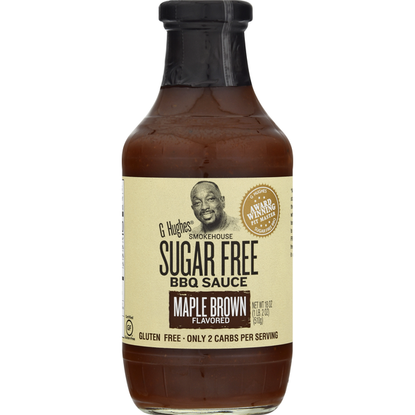 Marinades & Meat Preparation G Hughes BBQ Sauce, Sugar Free, Maple Brown Flavored hero