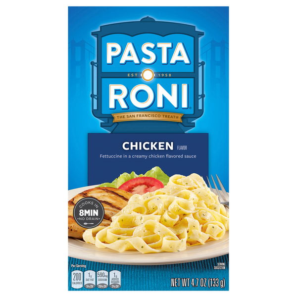 Instant Foods Pasta Roni Fettuccine, Chicken hero