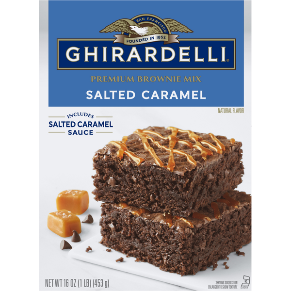 Doughs, Gelatins & Bake Mixes Ghirardelli Salted Caramel Premium Brownie Mix hero