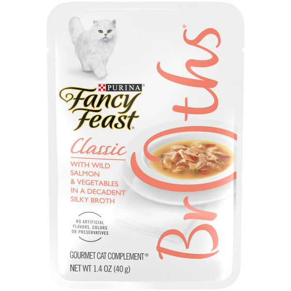 Cat Food & Care Purina Fancy Feast Broths Wet Cat Food Broth Complement Classic With Wild Salmon and Vegetables hero