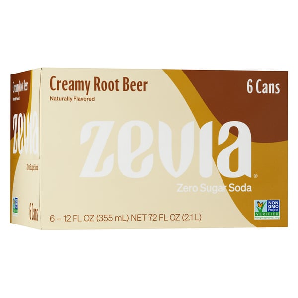 Soft Drinks Zevia Zero Sugar Creamy Root Beer Soda hero