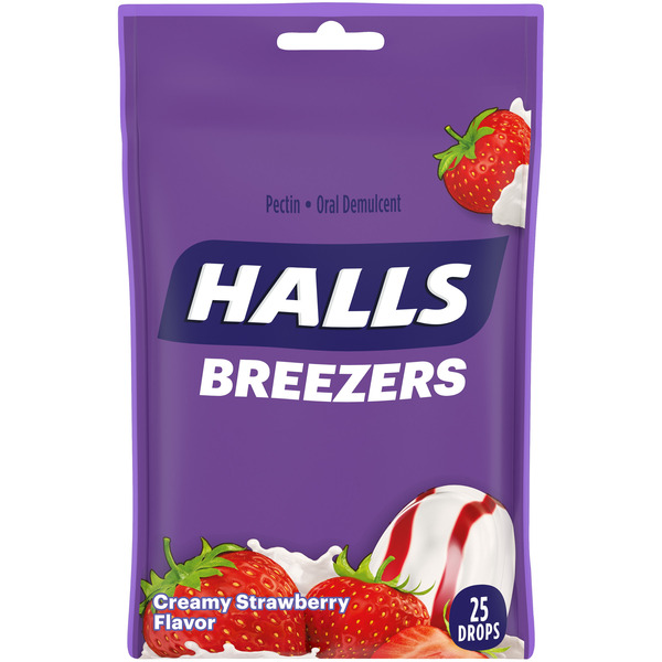 Halls Breezers Creamy Strawberry hero