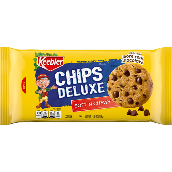 Cookies & Cakes Keebler Chips Deluxe Cookies, Soft 'N Chewy hero