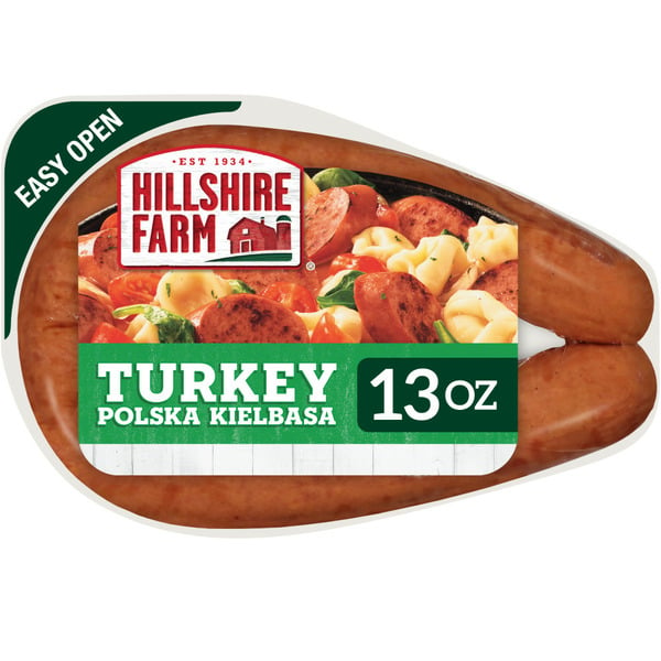 Hot Dogs, Bacon & Cold Sausage Hillshire Farm Turkey Polska Kielbasa Smoked Sausage hero