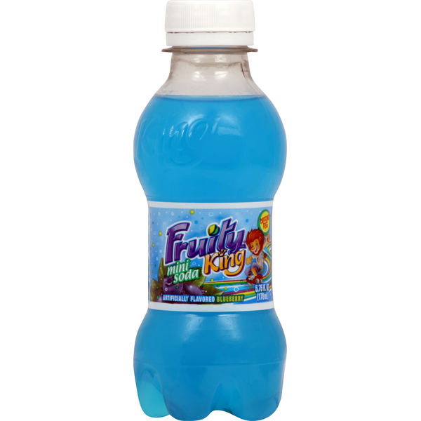 Fruity King Mini Soda, Blueberry hero