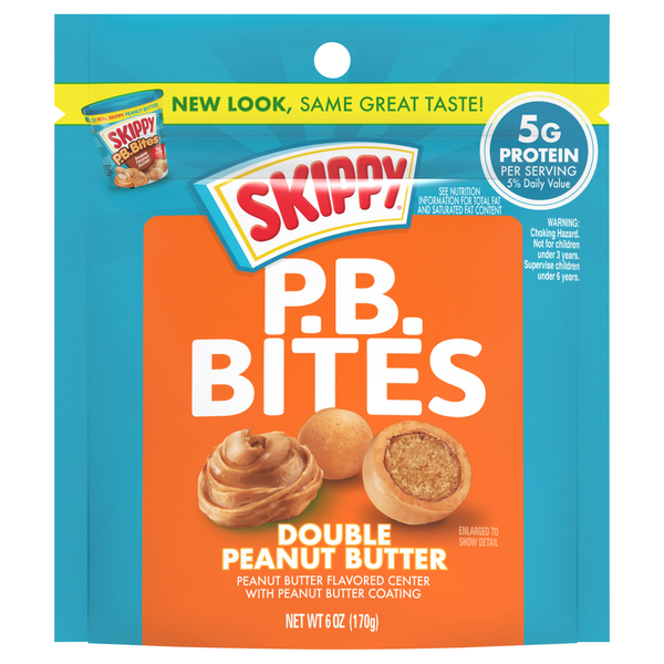 Spreads, Jam & Jelly SKIPPY P.B. Bites, Double Peanut Butter hero