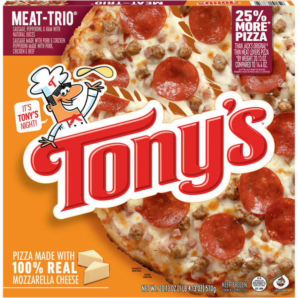 Frozen Pizza Tony's Pizzeria Style Crust Meat Trio Pizza hero