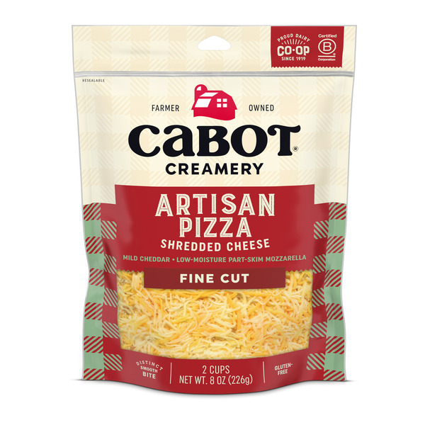 Packaged Cheese Cabot Shredded Artisan Pizza Cheese hero