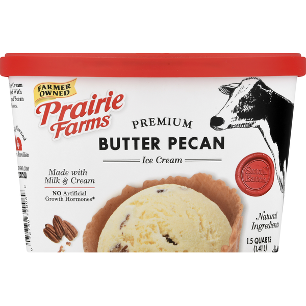 Ice Cream & Ice Prairie Farms Ice Cream, Premium, Butter Pecan hero