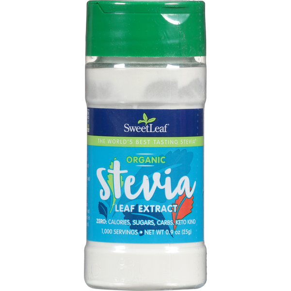 Baking Ingredients SweetLeaf Stevia, Organic, Leaf Extract hero