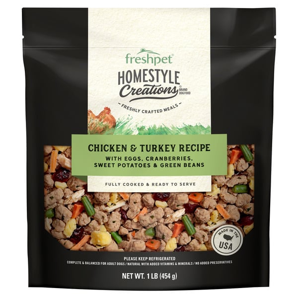 Dog Food & Care Freshpet Homestyle Creations Chicken & Turkey with Veggies, Fresh Dog Food hero