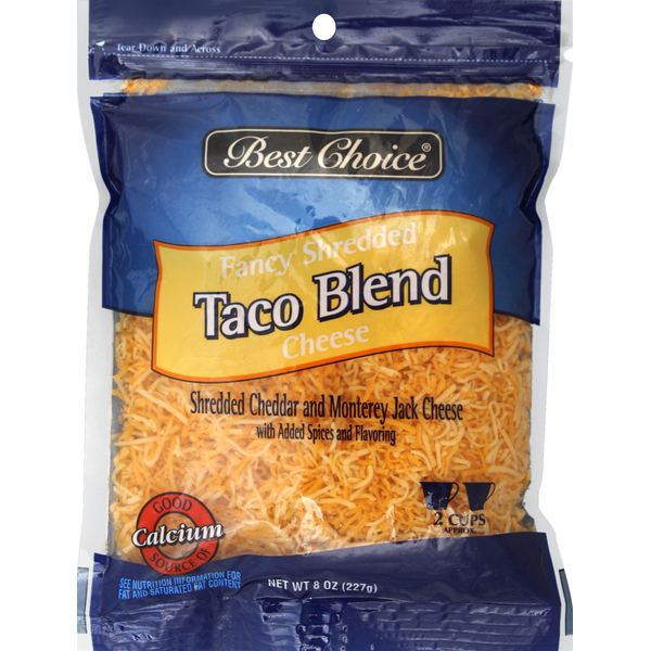 Packaged Cheese Best Choice Shredded Cheese, Fancy, Taco Blend hero