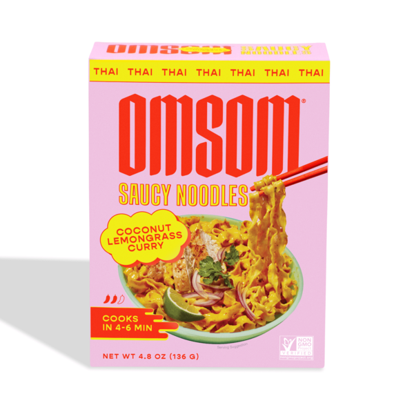 Omsom Coconut Lemongrass Curry Saucy Noodles hero