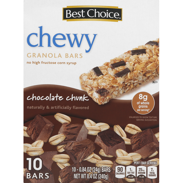 Granola Best Choice Granola Bars, Chewy, Chocolate Chunk hero