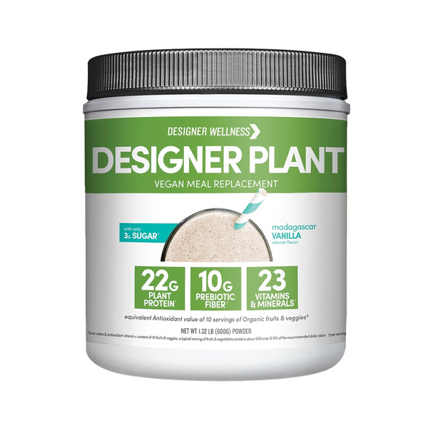 Protein & Meal Replacements Designer Wellness Designer Plant Vegan Meal Replacement Protein Powder, Vanilla hero