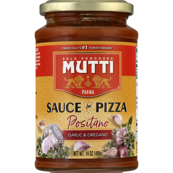 Mutti Sauce for Pizza - Positano (Garlic & Oregano) hero