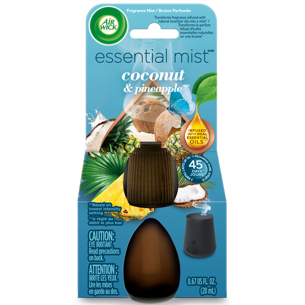 Air Fresheners & Candles Air Wick® Essential Mist Refill, 1 ct, Coconut & Pineapple, Air Freshener hero