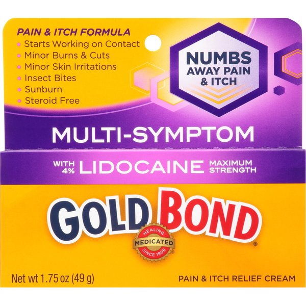 First Aid Gold Bond Pain & Itch Relief, Multi-Symptom, Maximum Strength, Cream hero