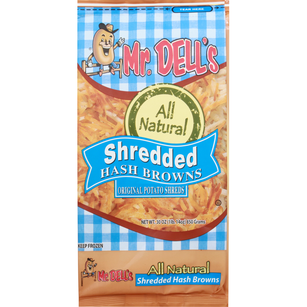 Holiday Items Mr. Dell’s Hash Browns, Shredded hero