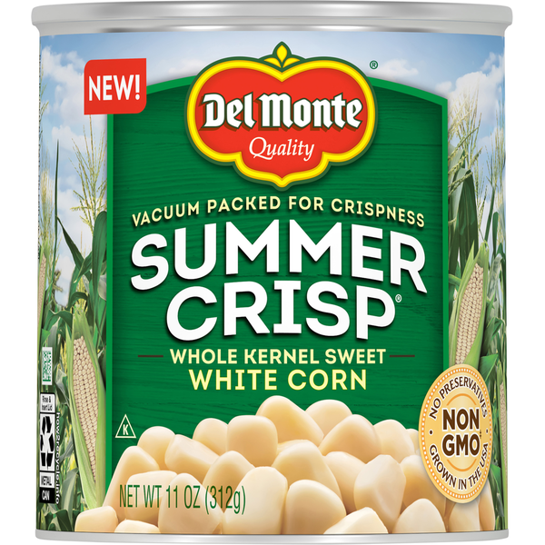 Canned & Jarred Vegetables Del Monte White Corn, Sweet, Whole Kernel hero