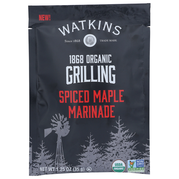 Marinades & Meat Preparation Watkins Gourmet Organic Grilling, Spiced Maple Marinade hero