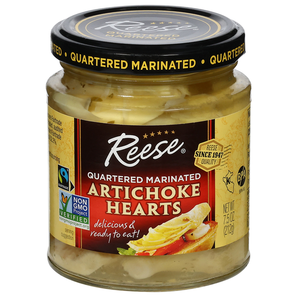 Canned & Jarred Vegetables Reese's Artichoke Hearts, Marinated, Quartered hero