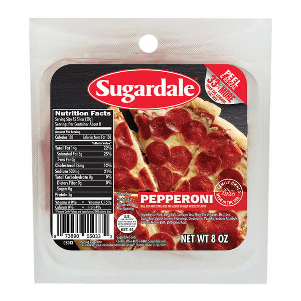 Lunch Meat Sugardale Sliced, Pepperoni hero