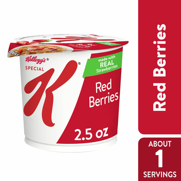 Cereal Kellogg’s Special K Cold Breakfast Cereal, Made with Real Strawberries, Single Serve, Red Berries hero