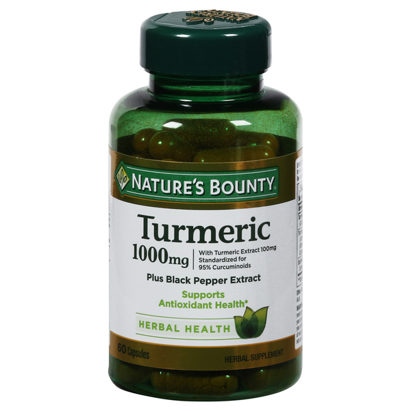 Vitamins & Supplements Nature's Bounty Turmeric, 1000 mg, Capsules hero