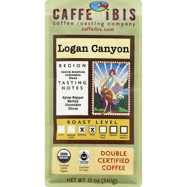 Coffee Caffe Ibis Coffee, Double Certified, Medium/Dark Roast, Logan Canyon hero