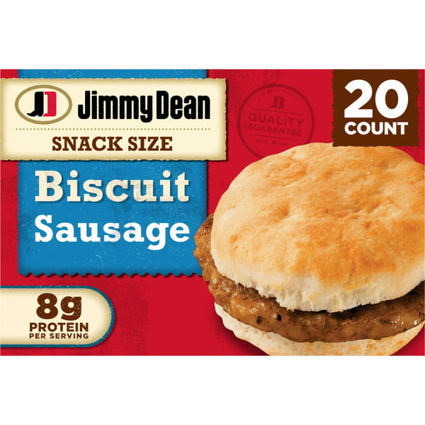 Frozen Breakfast Jimmy Dean Snack Size Sausage Biscuit Sandwiches hero