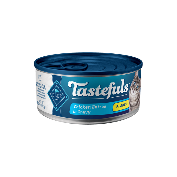 Cat Food & Care Blue Buffalo Tastefuls Natural Wet Food for Adult Cats, Flaked Chicken Entrées in Gravy hero