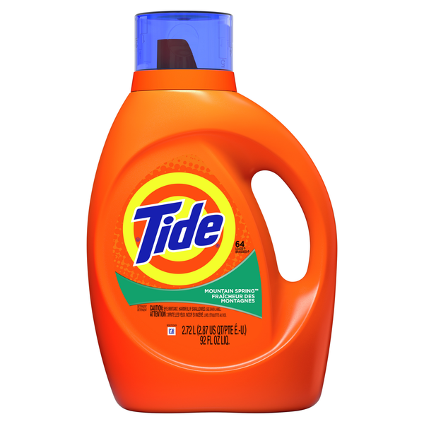 Laundry Tide Liquid Laundry Detergent, Mountain Spring, 64 loads hero