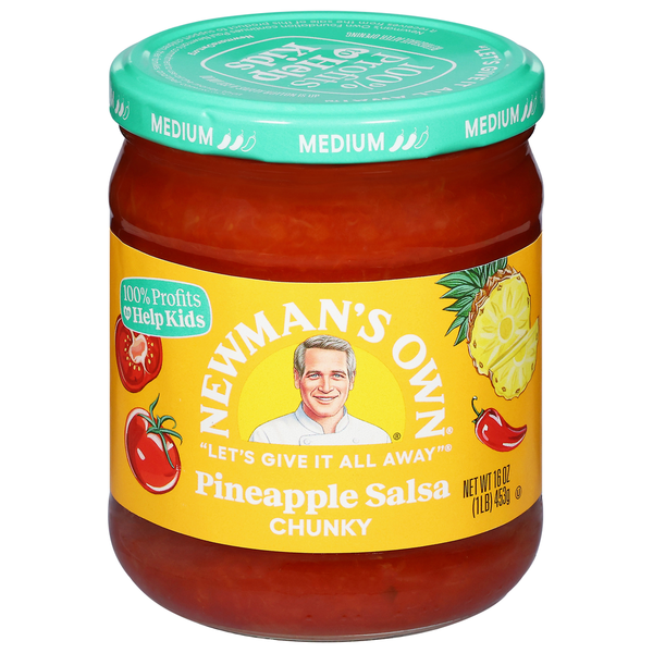 Preserved Dips & Spreads Newman's Own Salsa, Pineapple, Medium, Chunky hero