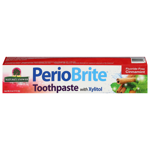 Oral Hygiene Nature's Answer Toothpaste, with Xylitol, Fluoride-Free, Cinnamint hero