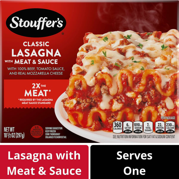 Frozen Meals Stouffer's Stouffers Classics Meat Lasagna Frozen Entrée hero