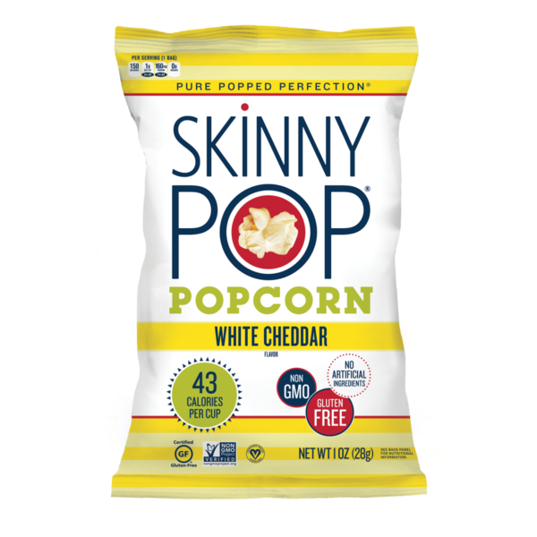 Popcorn & Jerky SkinnyPop Popcorn Dairy Free White Cheddar hero