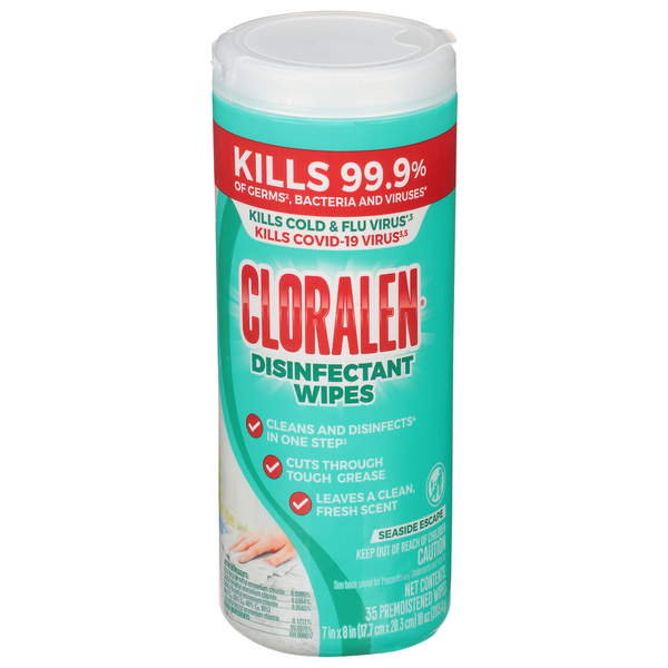 Cleaning Products Cloralen Disinfectant Wipes, Seaside Escape hero